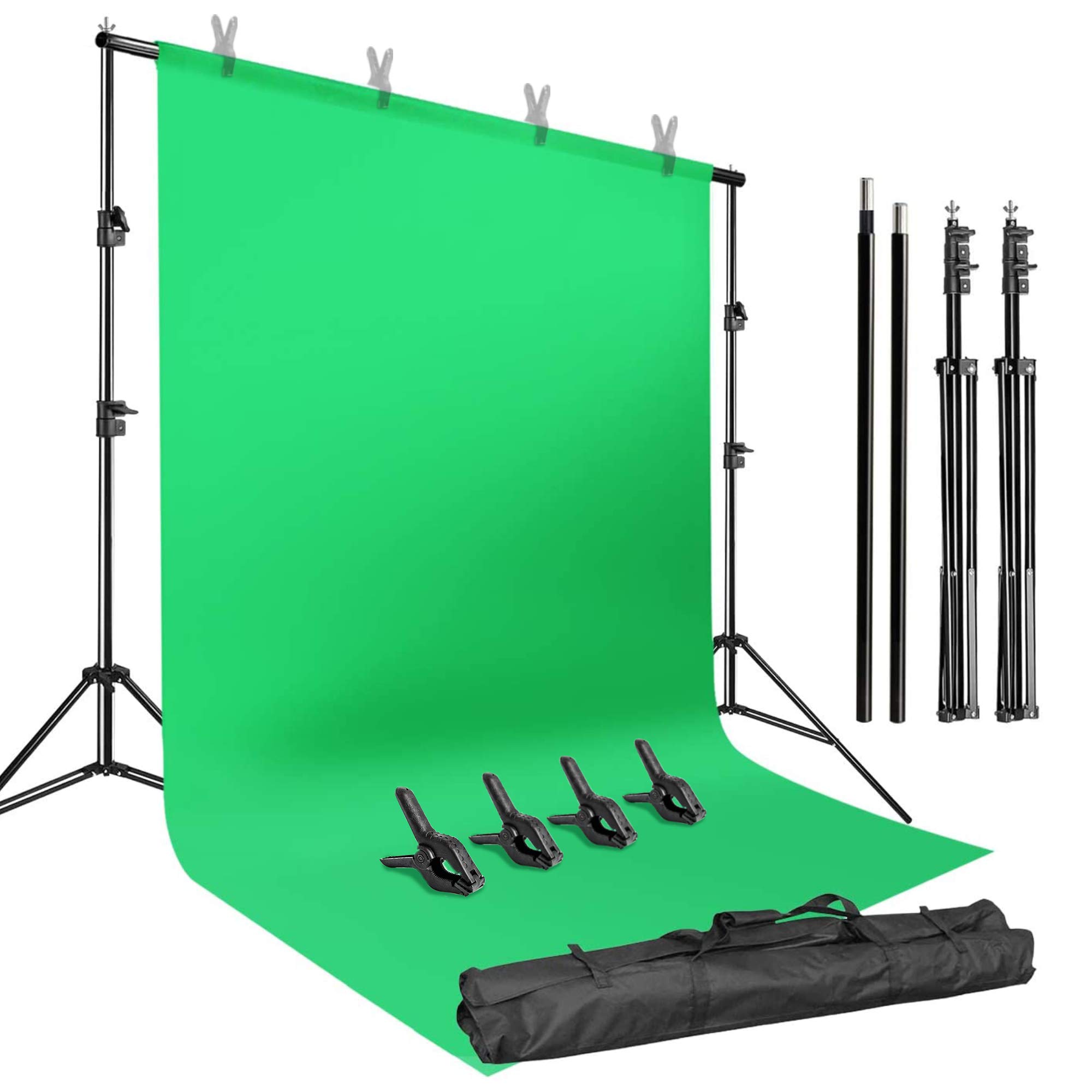 Backdrop Stand with 10 x 10 ft. Green Screen, Adjustable Chroma Key  Background Support Kit – Clasicos Hub